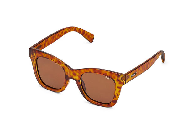 Quay After Hours Orange Tortoise Sunglasses / Brown Flash Lenses
