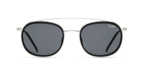 Quay - Got It Covered Silver Black Sunglasses / Smoke Lenses