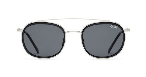 Quay - Got It Covered Silver Black Sunglasses / Smoke Lenses