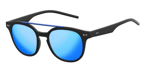 Polaroid - PLD 1023/S Matte Black Sunglasses / Grey Blue Mirror Polarized Lenses