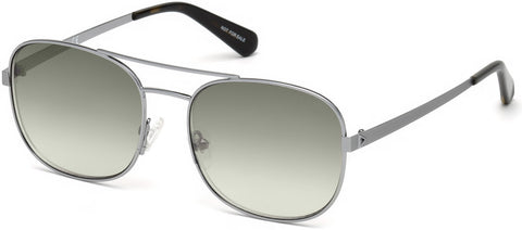 Guess - GU5201 Shiny Dark Nickeltin Sunglasses / Green Mirror Lenses