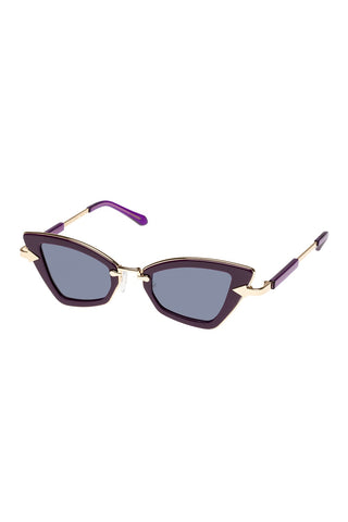 Karen Walker - Bad Apple Ultra Violet Sunglasses / Blue Mono Lenses
