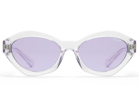 Quay #QUAYXKYLIE As If! Clear / Purple Sunglasses