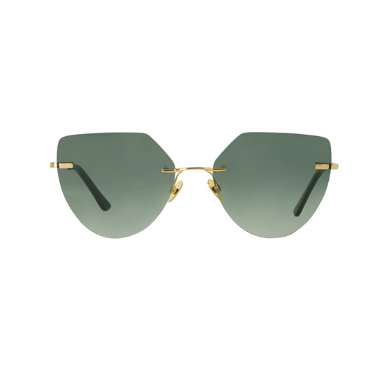 Spektre - Miller Gold Sunglasses / Gradient Green Lenses