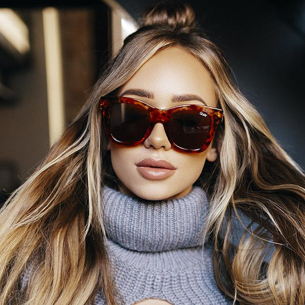 Quay After Hours Orange Tortoise Sunglasses / Brown Flash Lenses