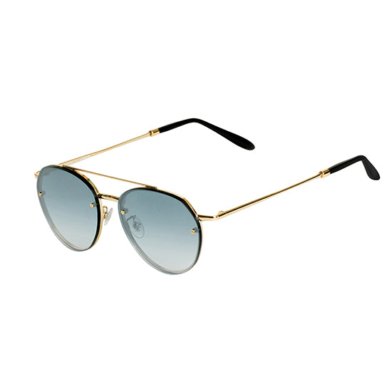 Spektre - Sorpasso Gold Glossy Sunglasses / Gradient Silver Lenses