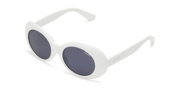 Quay - Frivolous White Sunglasses / Smoke Lenses