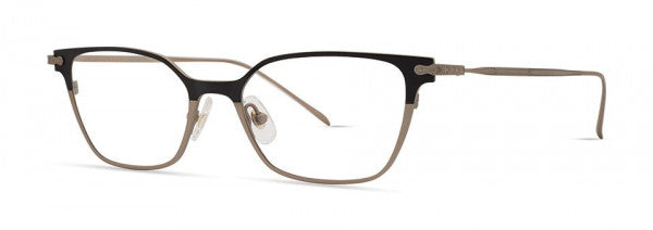 Seraphin - Brighton Black + Pale Gold Eyeglasses / Demo Lenses