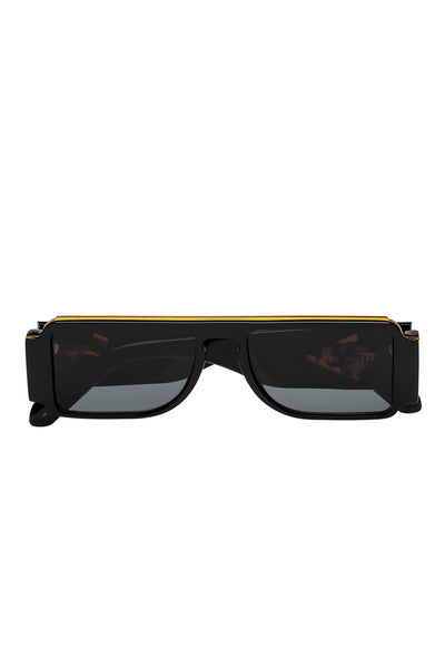 Karen Walker - Grand Master Black Sunglasses / Green Mono Lenses