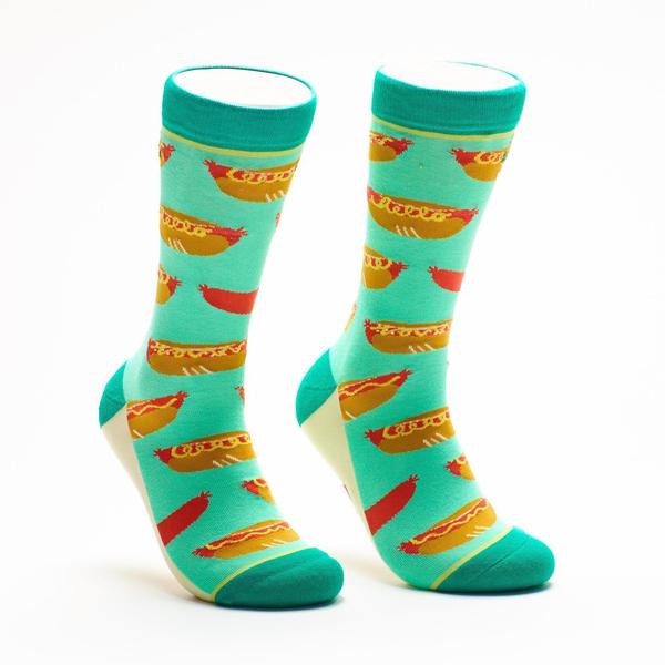 Woven Pear - Hello Hot Dog Socks