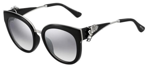 Jimmy Choo - Jade S Black Palladium Sunglasses / Violet Silver Mirror Lenses