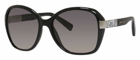 Jimmy Choo - Alana S Shiny Black Sunglasses / Gray Gradient Lenses