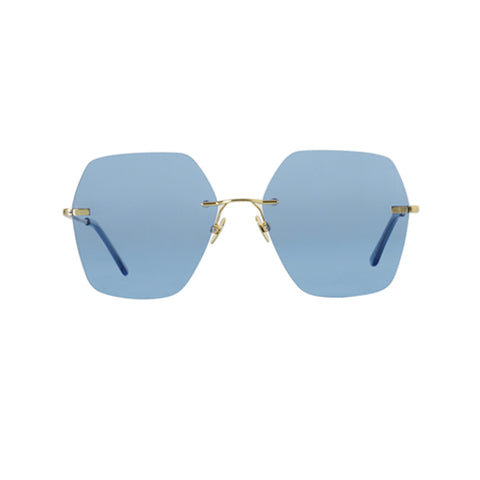 Spektre - Lovestory Gold Sunglasses / Blue Pastel Lenses