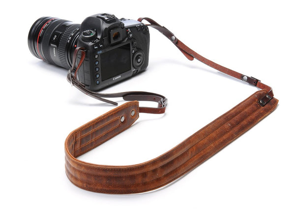 ONA - Leather Presidio Antique Cognac Camera Strap