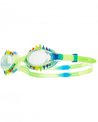 TYR - Swimple Spikes Tie Dye Kids Blue Swim Goggles / Clear Lenses