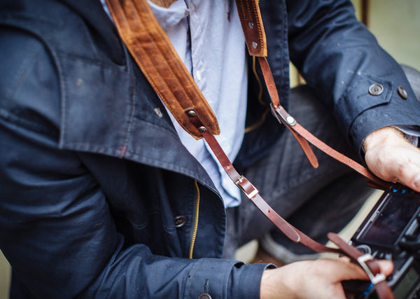 ONA Leather Presidio Antique Cognac Camera Strap