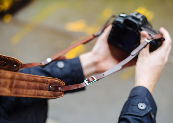 ONA Leather Presidio Antique Cognac Camera Strap