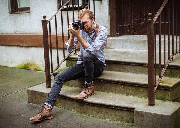 ONA Leather Presidio Antique Cognac Camera Strap