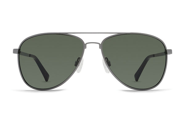 VonZipper Statey Charcoal Gloss Sunglasses / Wild Vintage Grey Polarized Lenses