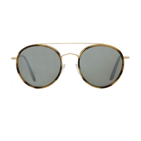 Spektre - Vanni Gold / Havana Sunglasses / Silver Mirror Lenses