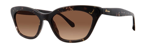 Zac Posen - Dolly 52mm Black Gold Sunglasses / Brown Gradient Lenses