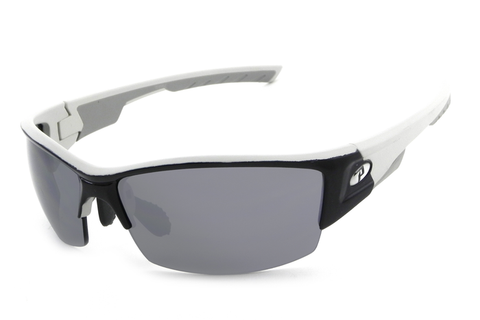 Nike Achieve Matte Black / Volt Sunglasses, Grey Silver Flash Lenses