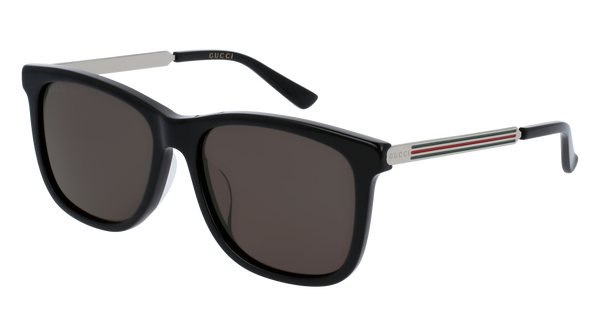 Gucci GG0078SK-002 Black Silver Sunglasses / Grey Lenses