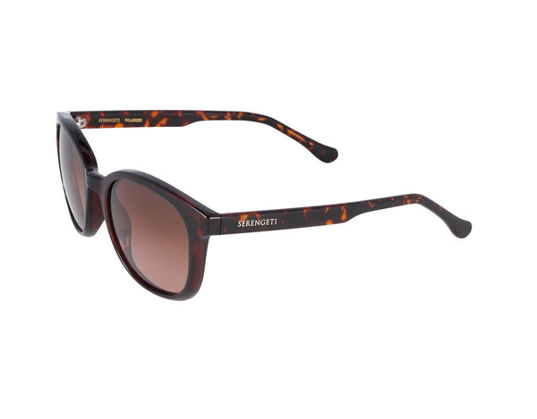 Serengeti - Mara Shiny Tortoise Sunglasses / Mineral Polarized Drivers Gradient Lenses