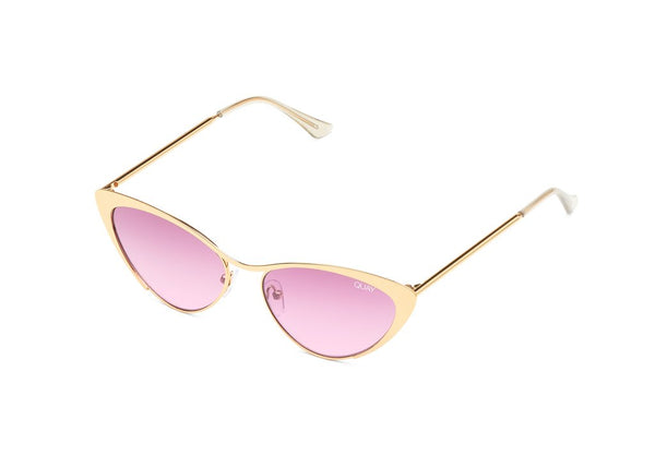 Quay Alissa Violet #QUAYXALISSA Bo$$ Gold Sunglasses / Purple Lenses