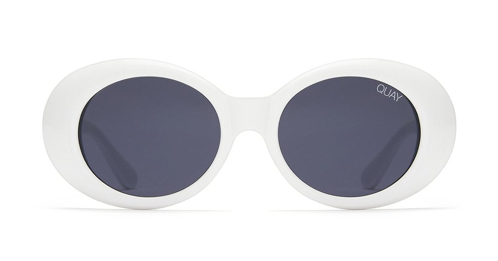 Quay - Frivolous White Sunglasses / Smoke Lenses
